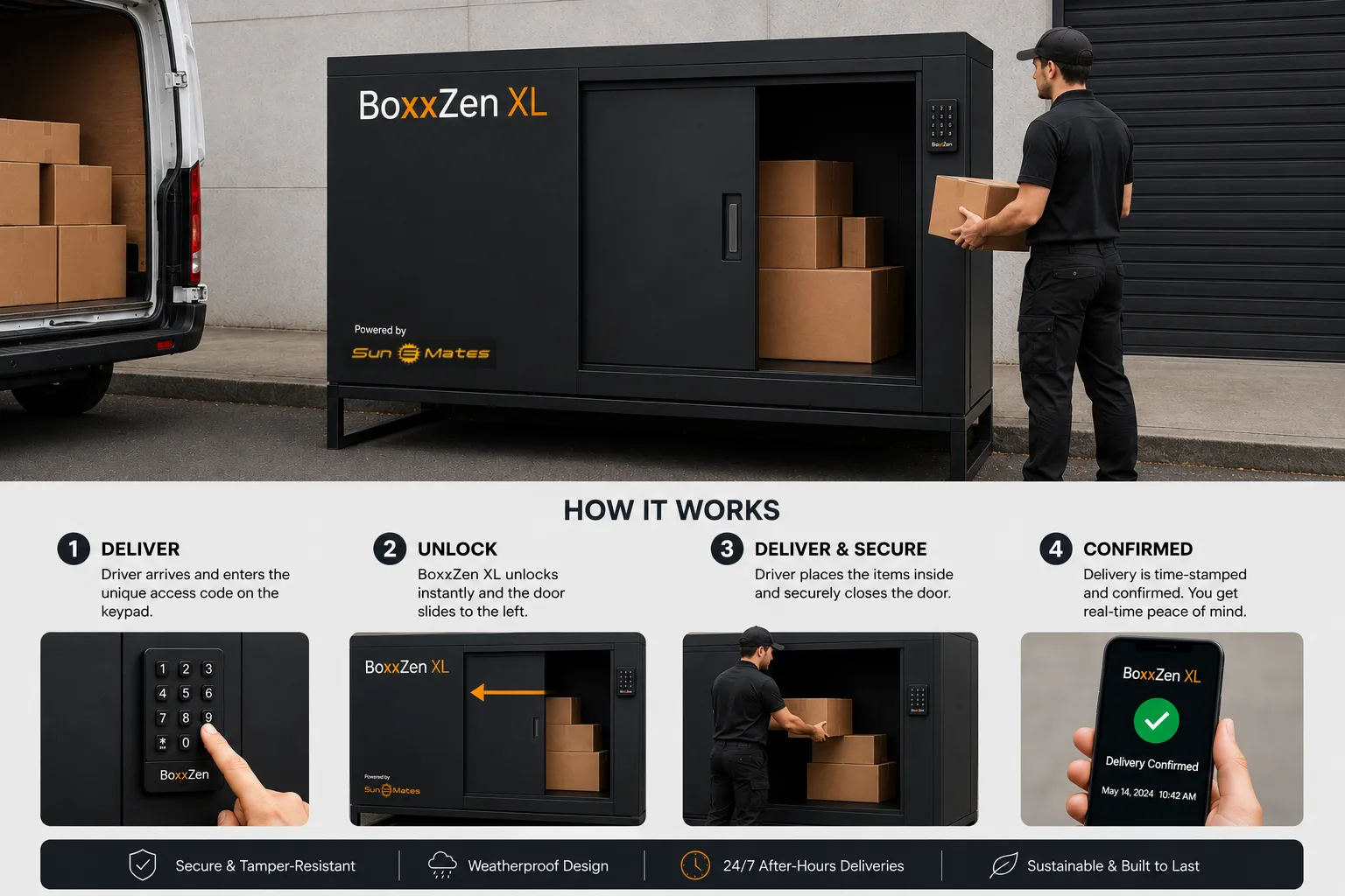 How BoxxZen XL works for delivery handoffs